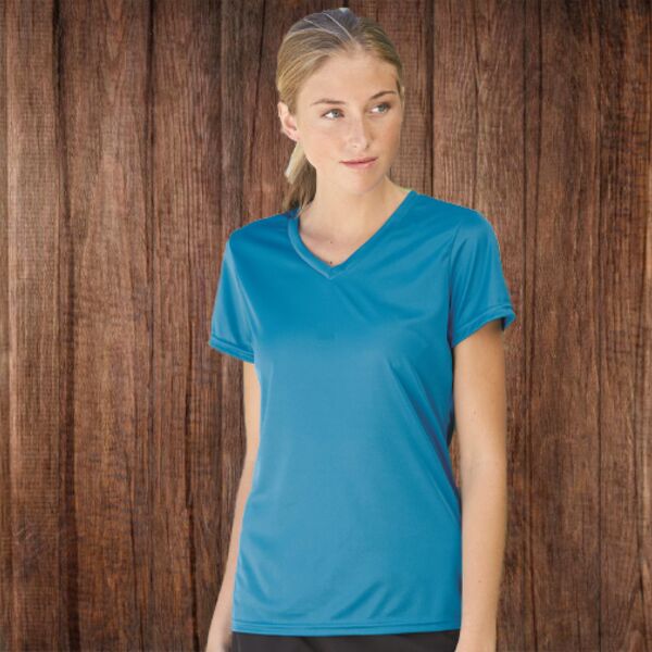 LST353 Women's V-Neck Wicking Tee Thumbnail
